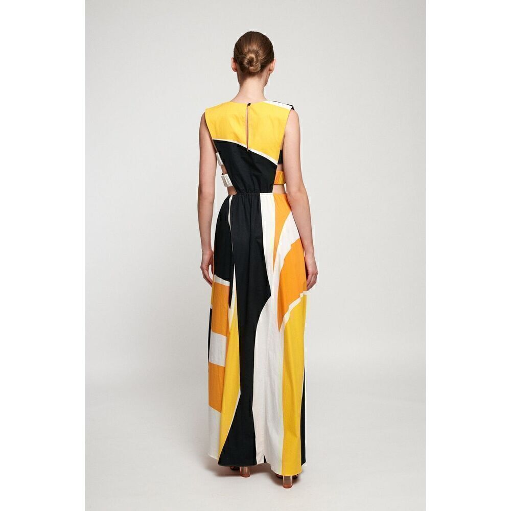 SWF STRAPPED MAXI dress Cutouts sides details Color: Seville size Small NWT $409 - Picture 3 of 7